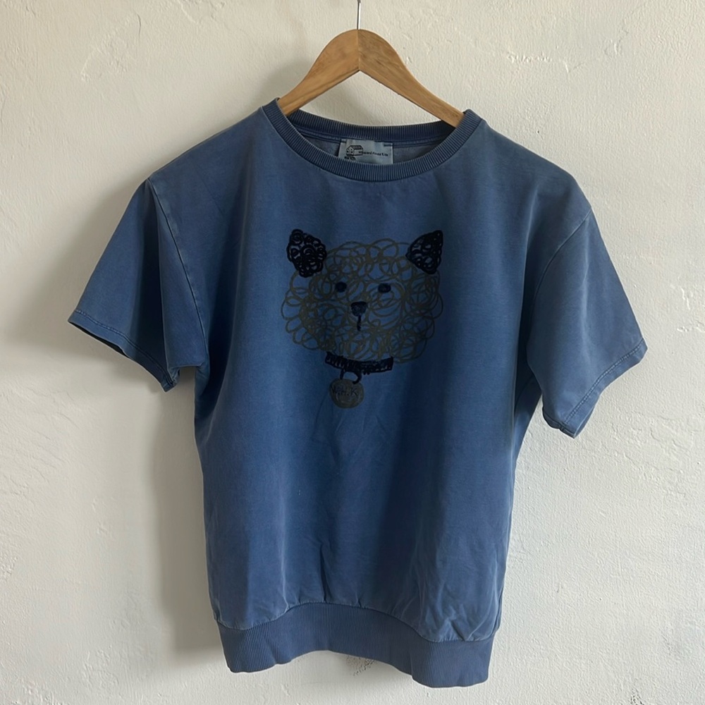 Blue Weekend House Kids dog shirt size 9 and 10.